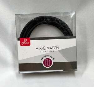 Globe Electric Mix & Match 8ft Black Fabric Hardwire Cord Pendant Lighting New